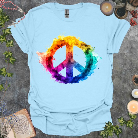 #239 Color Washed Peace Symbol T-Shirt