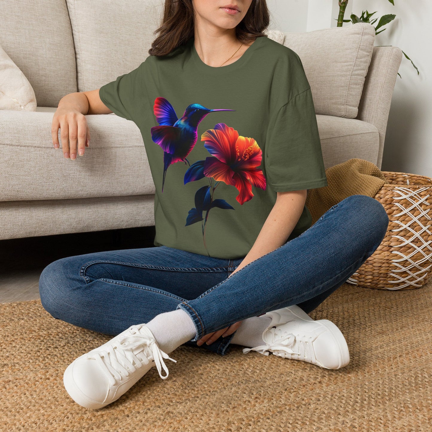 Hummingbird & Flowers T-Shirt