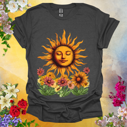 Smiling Sun & Flowers T-Shirt