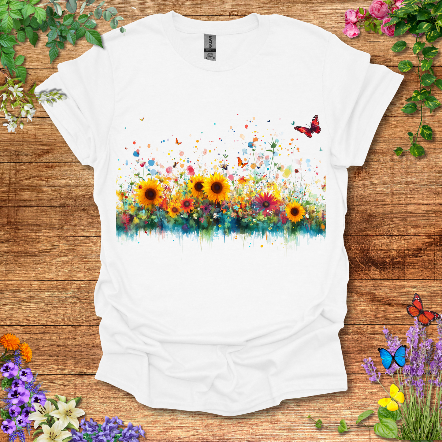 Butterflies & Sunflowers T-Shirt