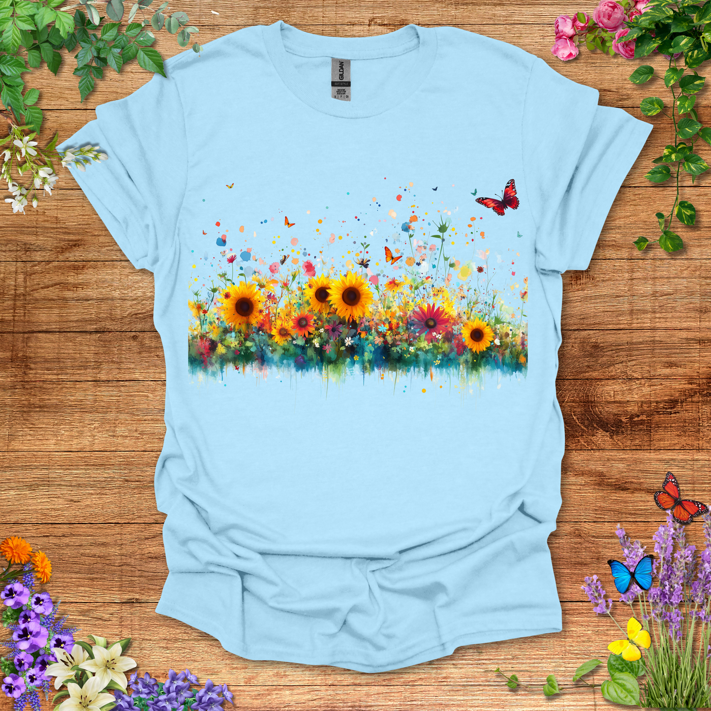 Butterflies & Sunflowers T-Shirt