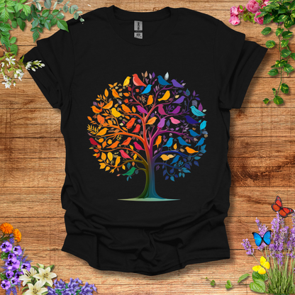 Rainbow Tree & Birds T-Shirt