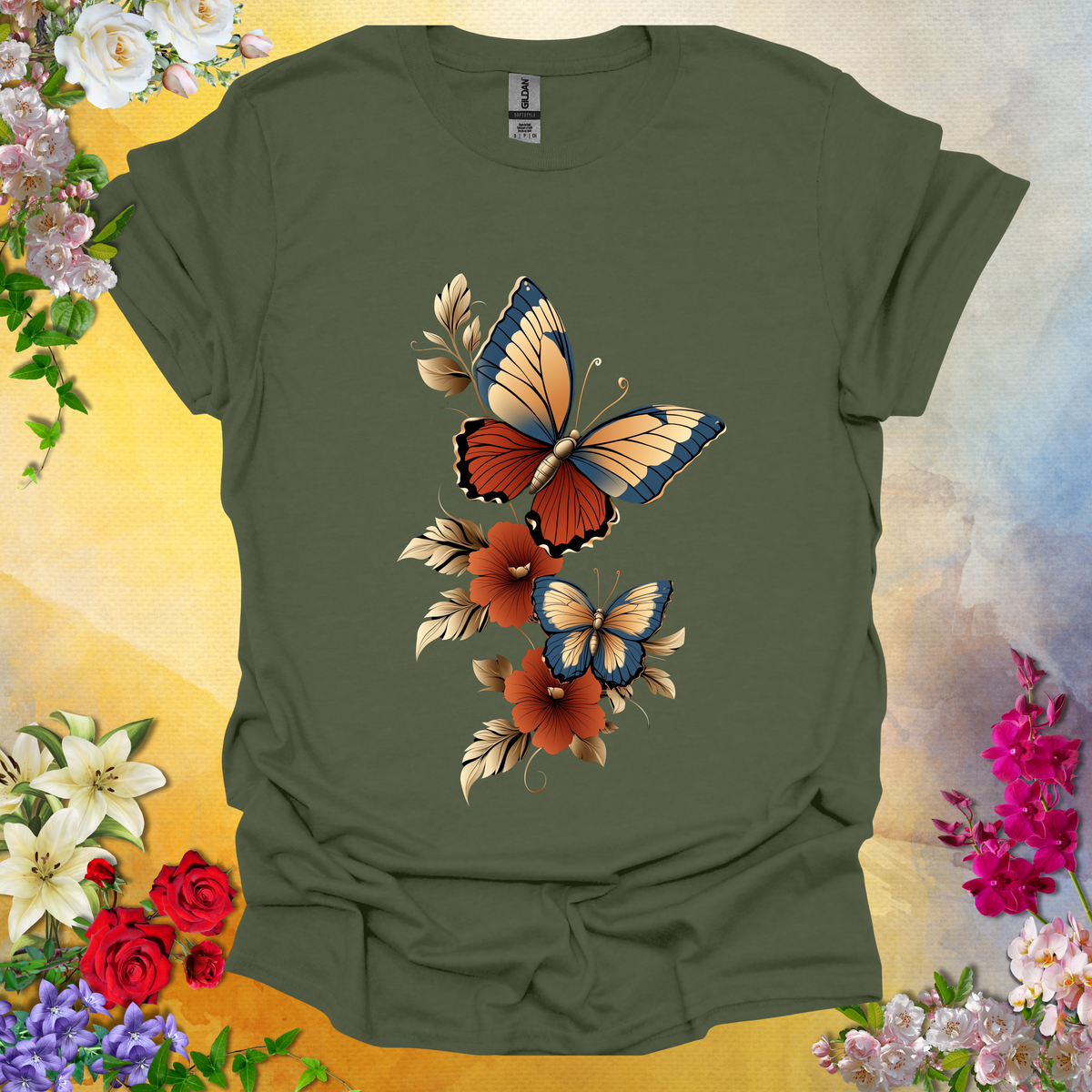 Butterfly Flowers T-Shirt