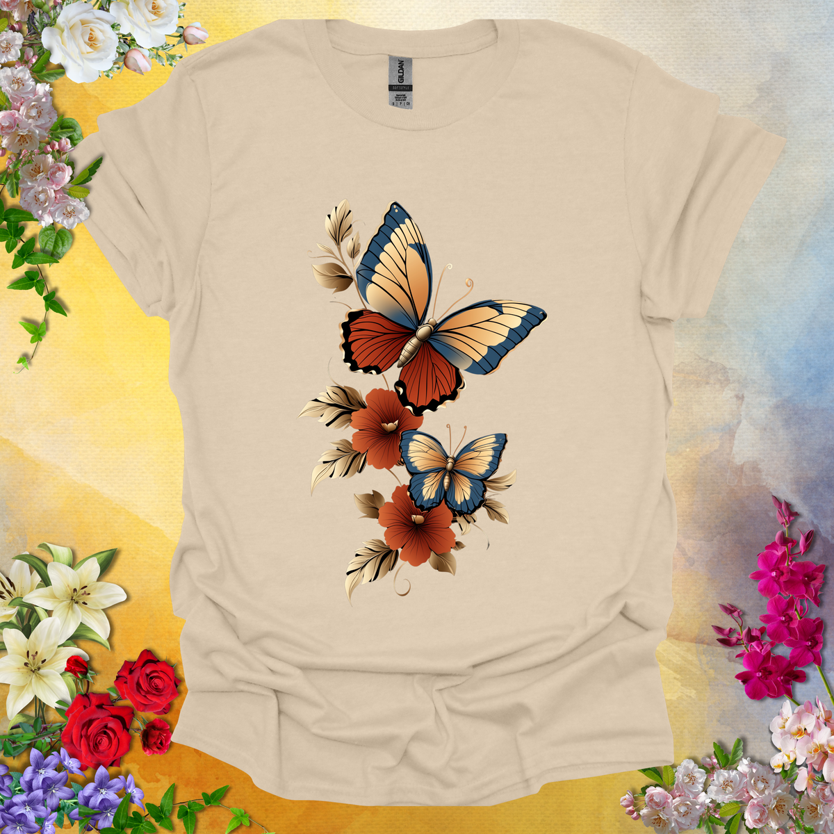 Butterfly Flowers T-Shirt