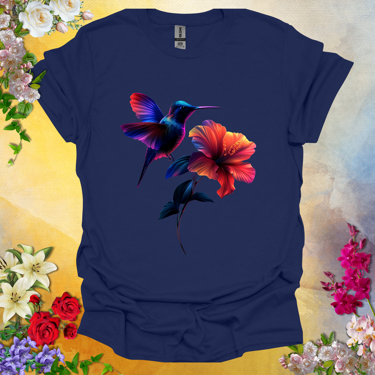 Hummingbird & Flowers T-Shirt