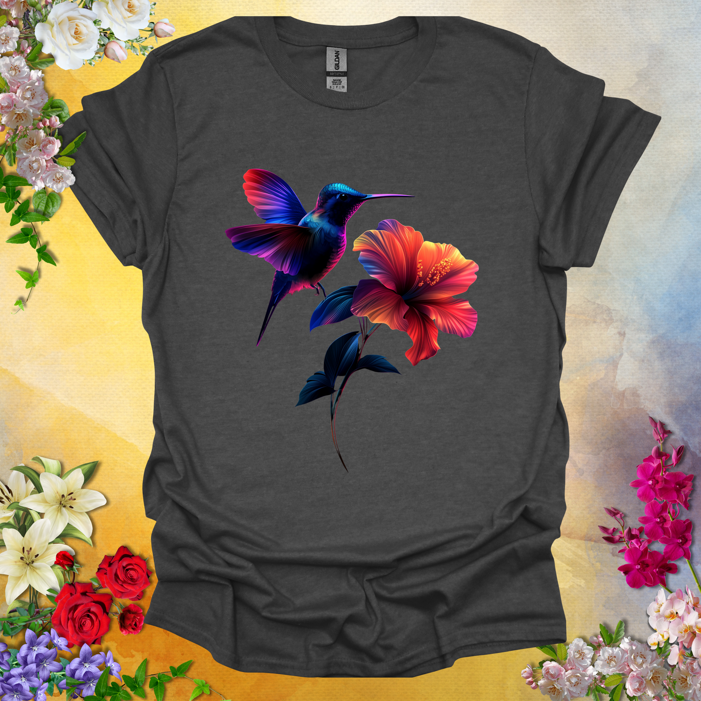 Hummingbird & Flowers T-Shirt