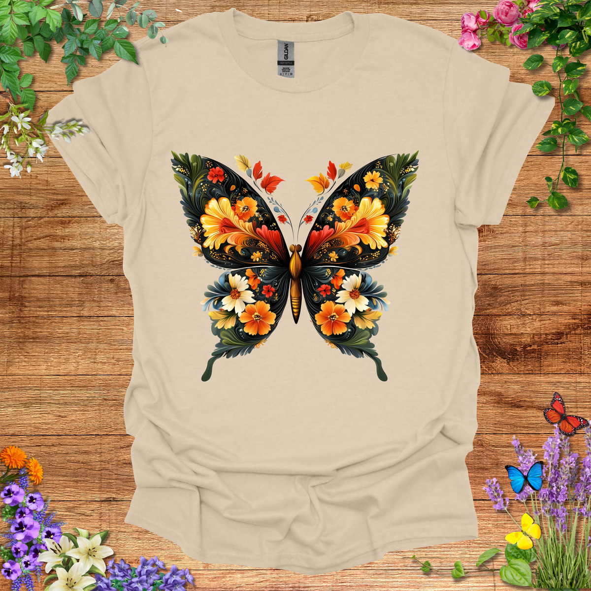 Floral Butterfly T-Shirt