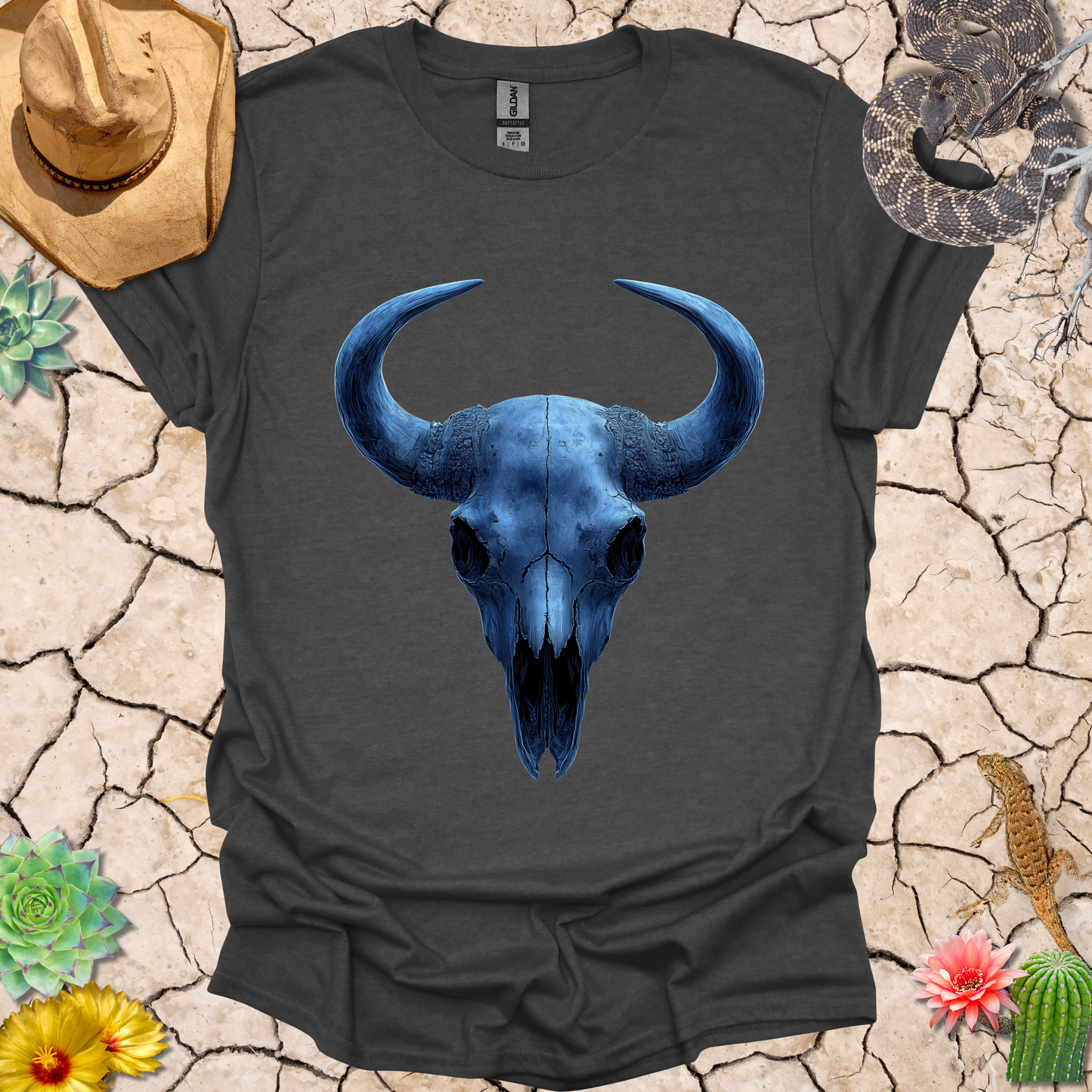 #50 Blue Buffalo Head T-Shirt