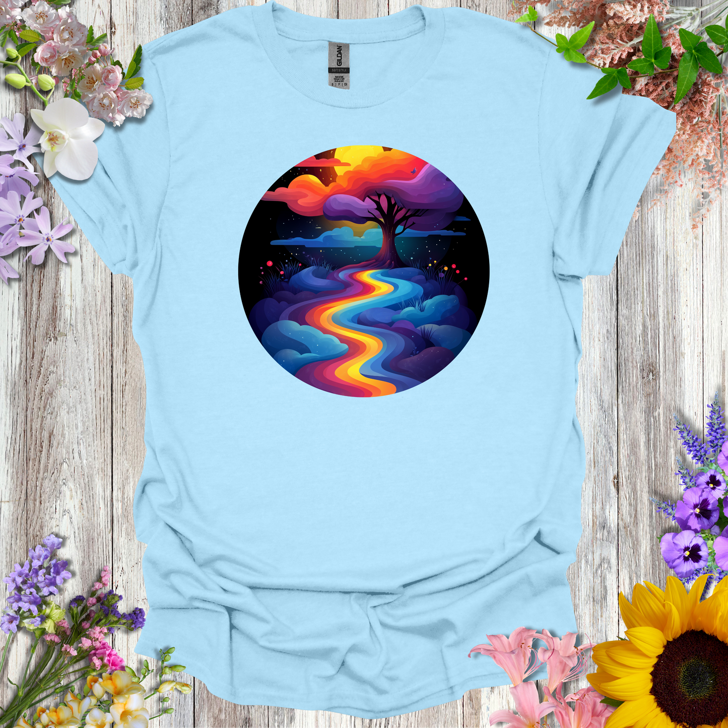 #86 Rainbow River/Tree T-Shirt