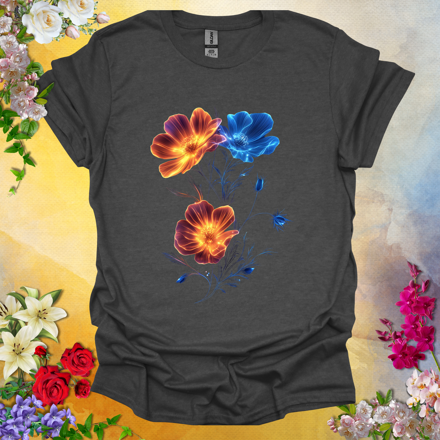 #36 Neon Flowers T-Shirt