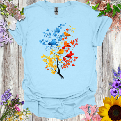 #18 Colorful Birds/Tree T-Shirt