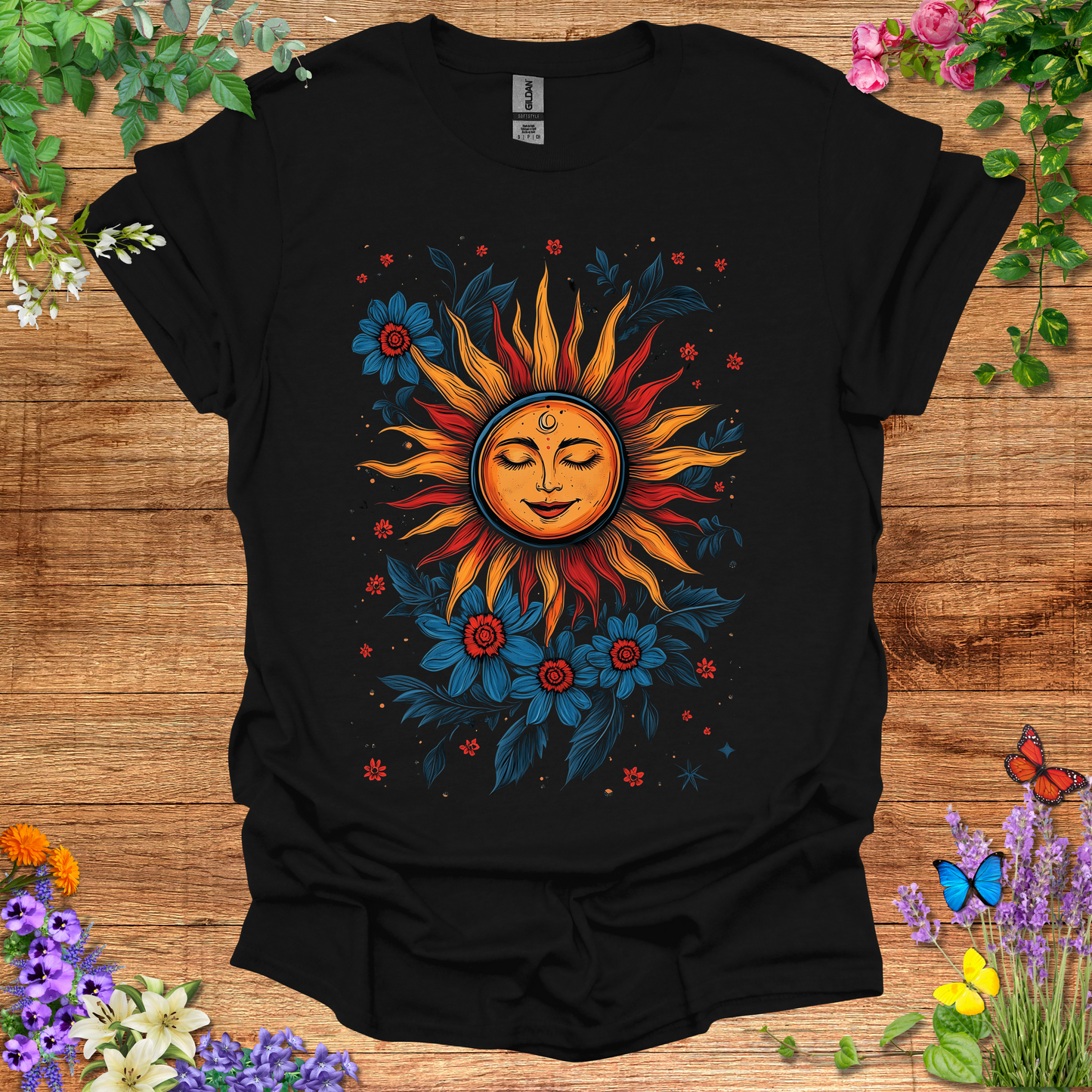 #160 Sun & Flowers T-Shirt