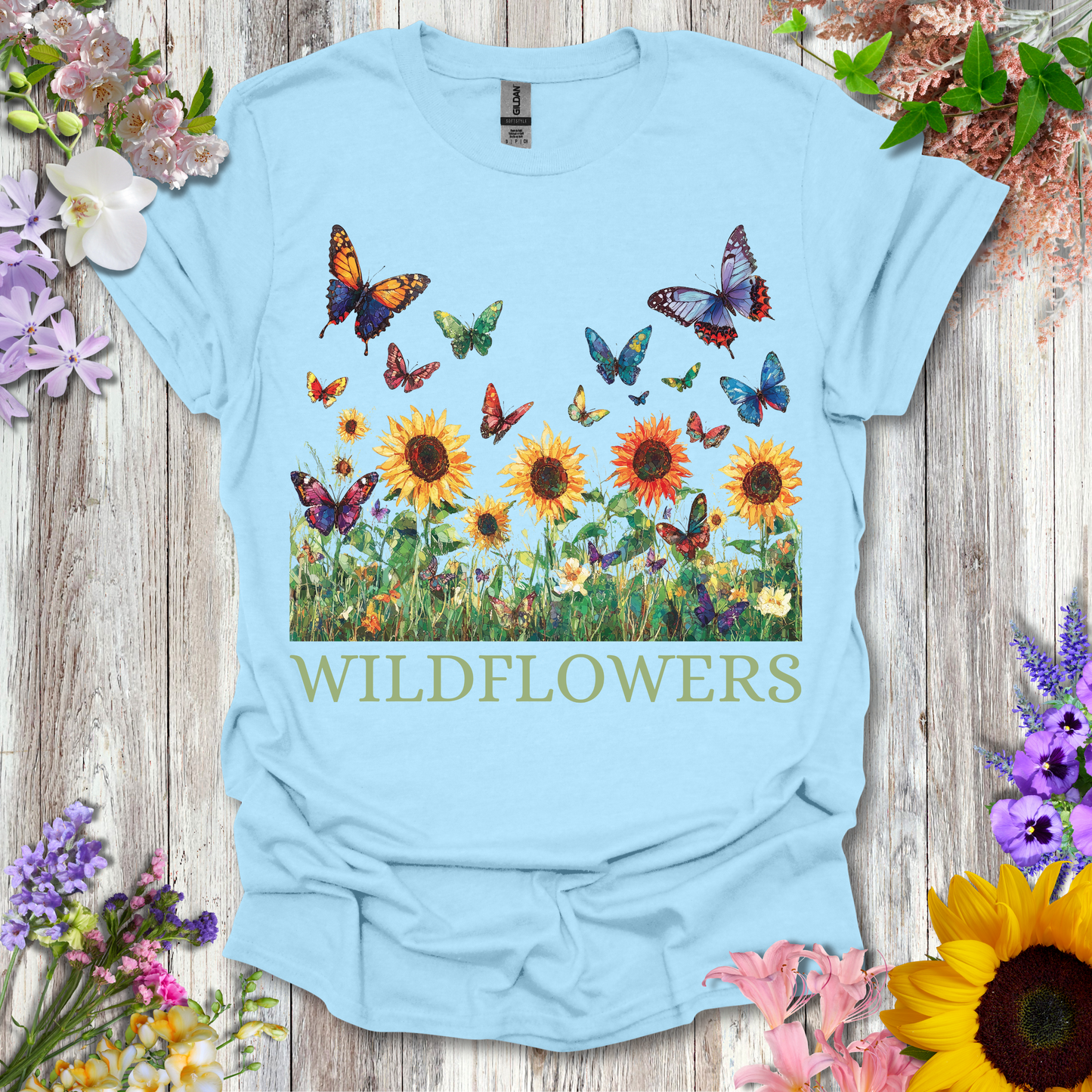 #46 Butterfly WildFlowers T-Shirt