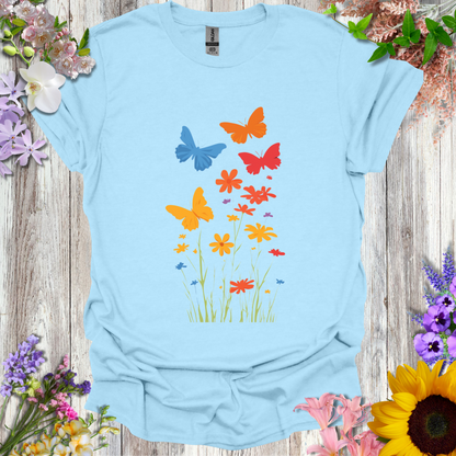 #231 Butterflies & Flowers T-Shirt