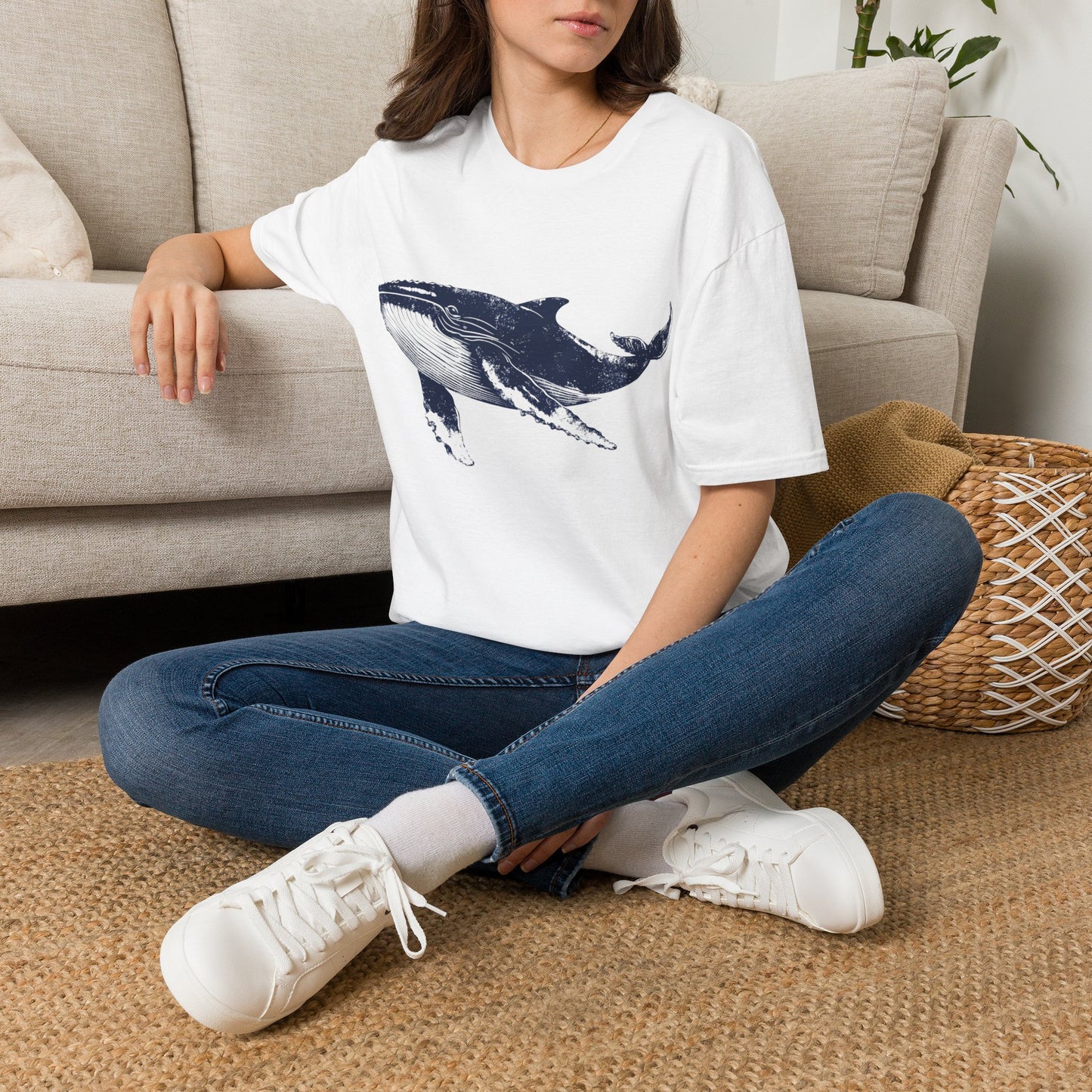 Blue Whale (B/W) T-Shirt