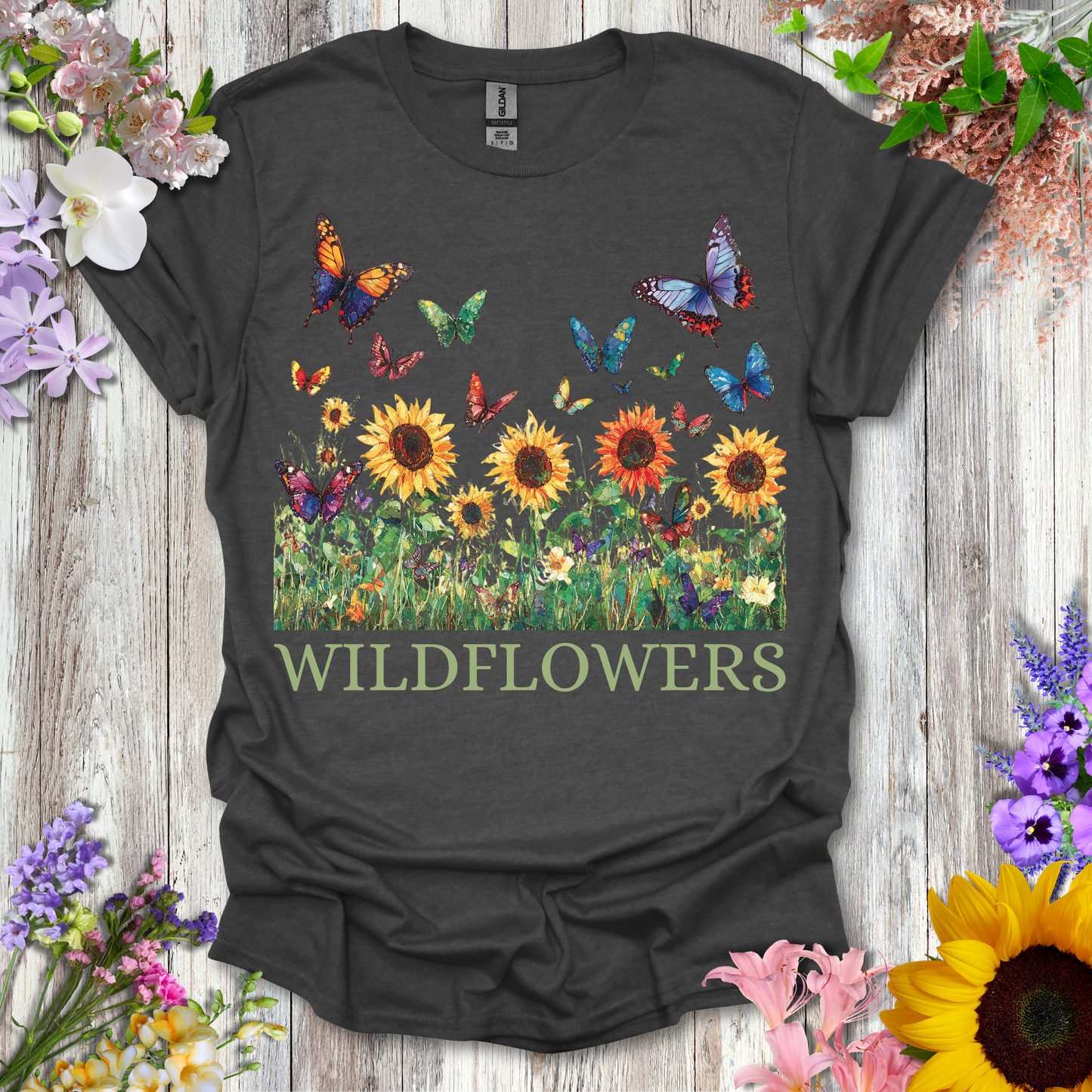 #46 Butterfly WildFlowers T-Shirt