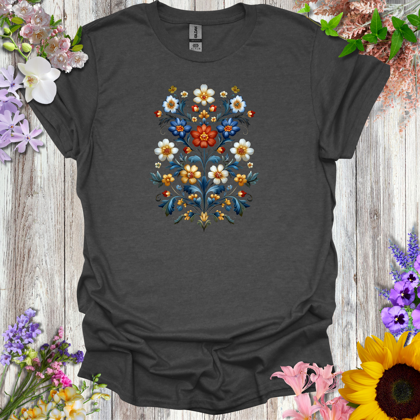 #84 Floral Pattern T-Shirt