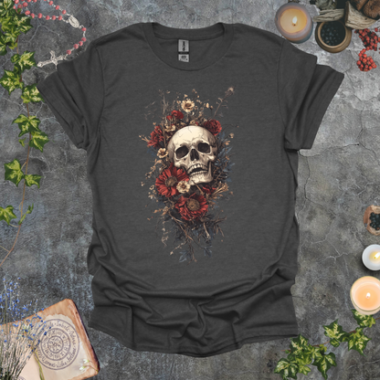 #222 Skull & Flowers T-Shirt
