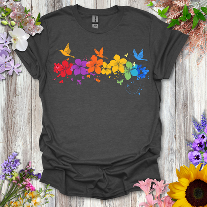 #245 Floral Birds T-Shirt