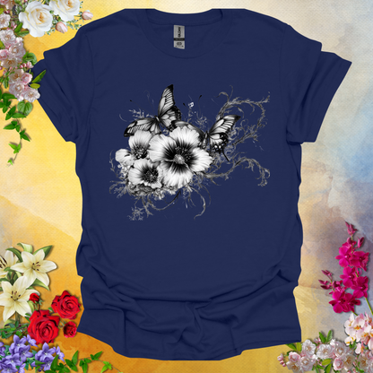 #24 Butterfly Flowers T-Shirt
