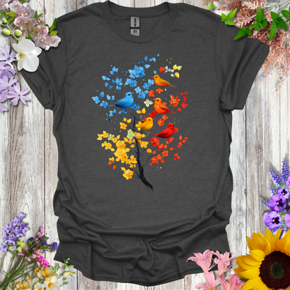 #18 Colorful Birds/Tree T-Shirt