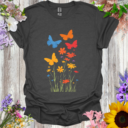 #231 Butterflies & Flowers T-Shirt