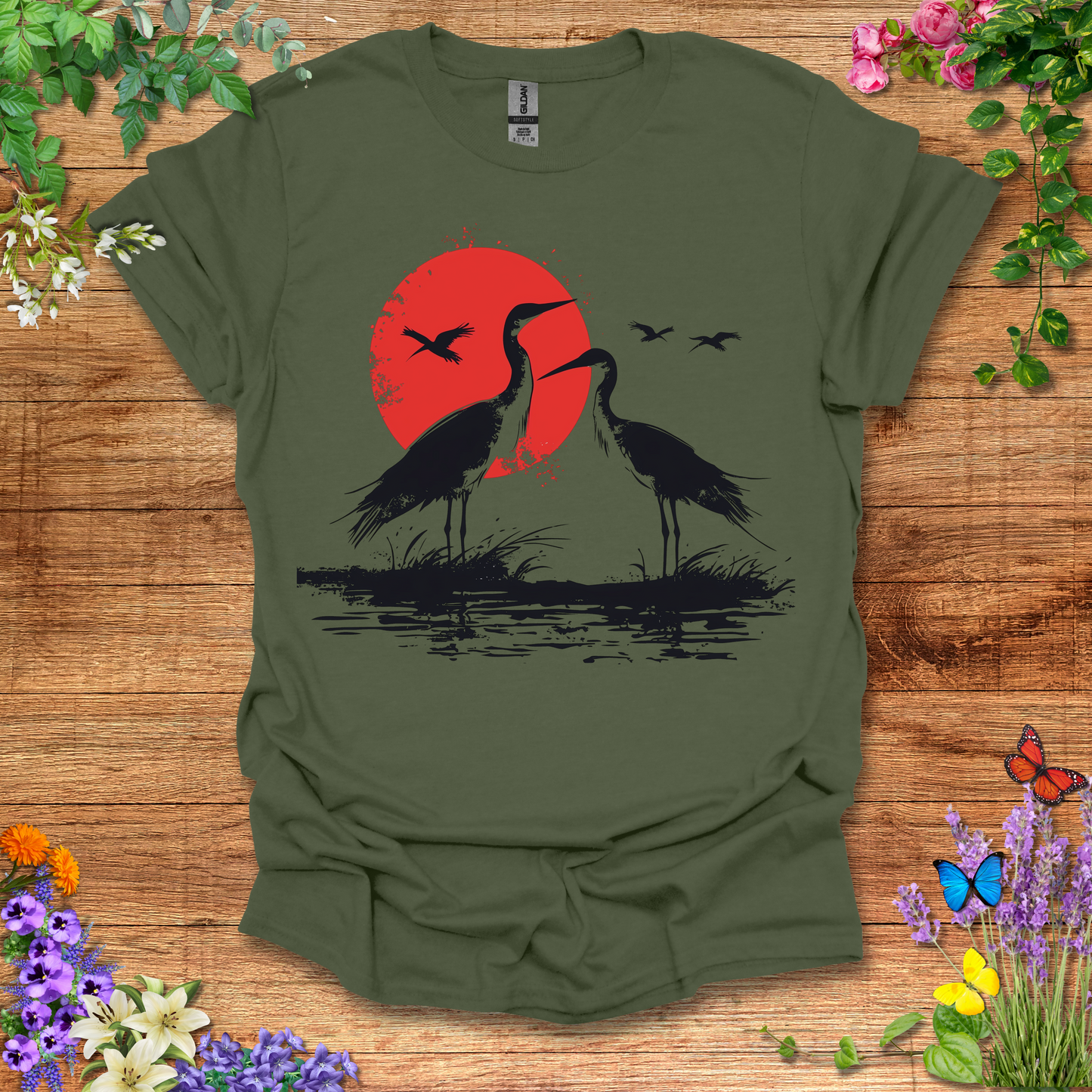 #41 Sun & Cranes T-Shirt
