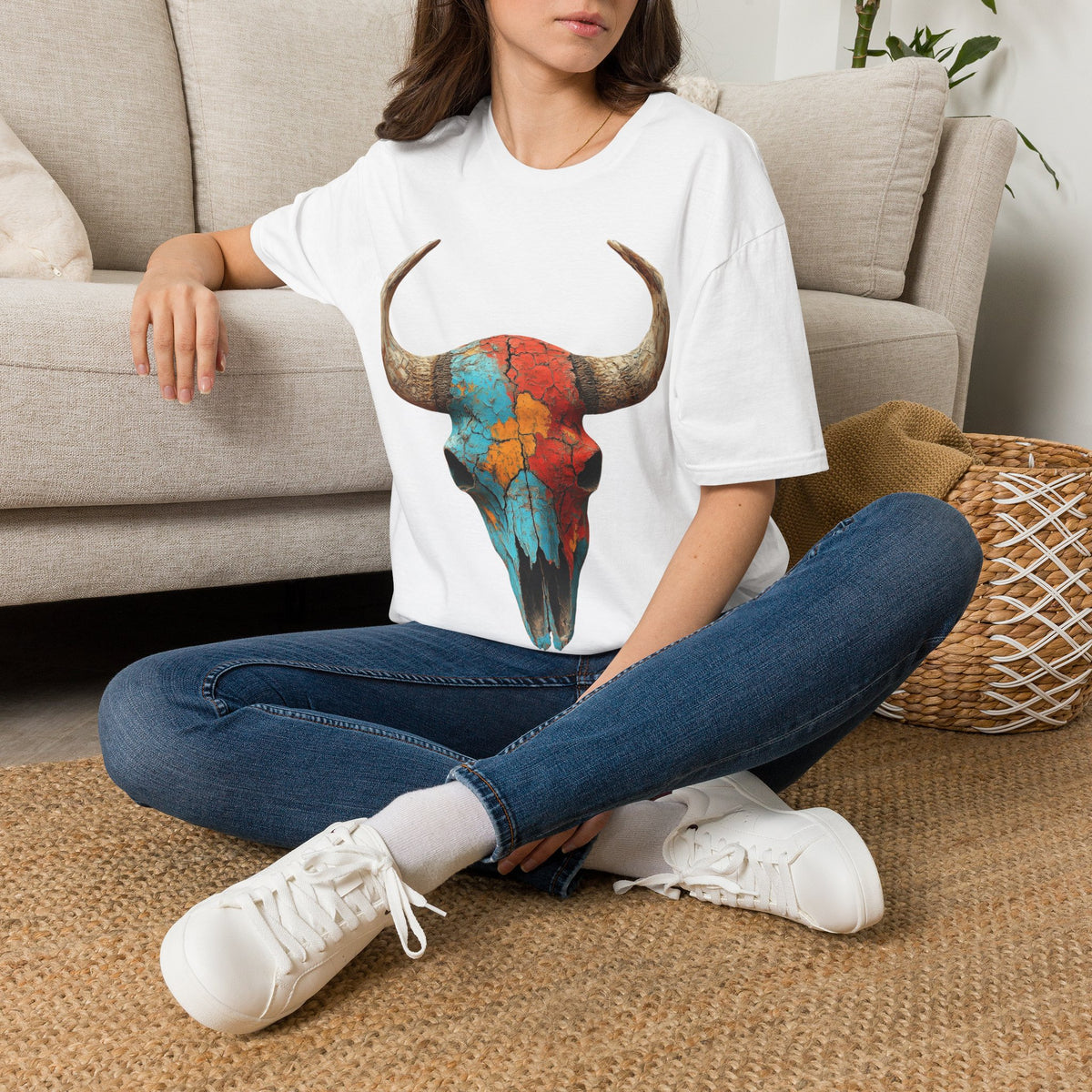 Painted Buffalo Skull T-Shirt
