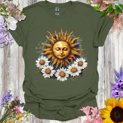 #236 Sunface & Flowers T-Shirt