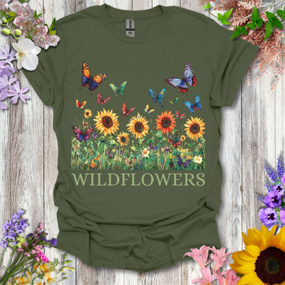 #46 Butterfly WildFlowers T-Shirt
