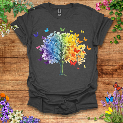 #198 Tree & Butterfly T-Shirt