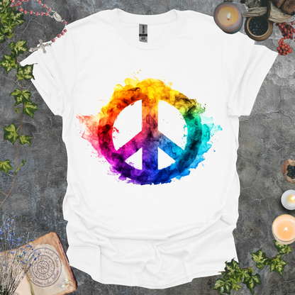 #239 Color Washed Peace Symbol T-Shirt