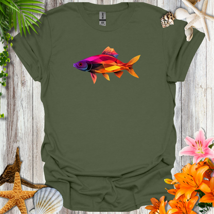 #55 Colorful Geometric Fish T-Shirt