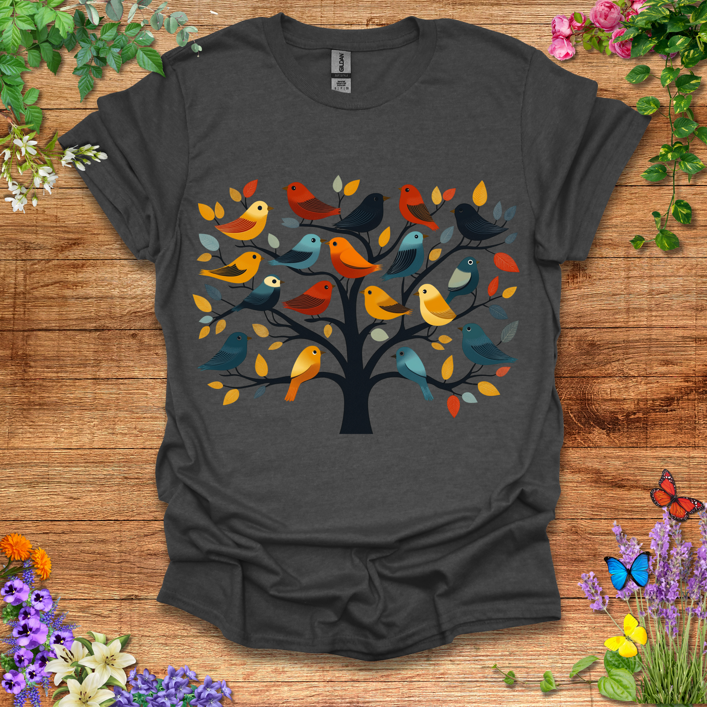 #214 Tree Birds T-Shirt
