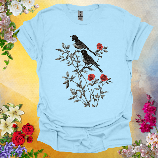 #227 Birds & Roses T-Shirt