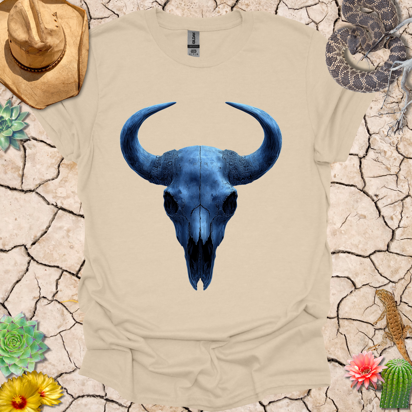 #50 Blue Buffalo Head T-Shirt