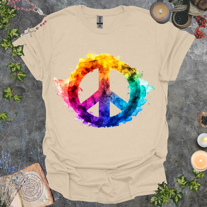 #239 Color Washed Peace Symbol T-Shirt