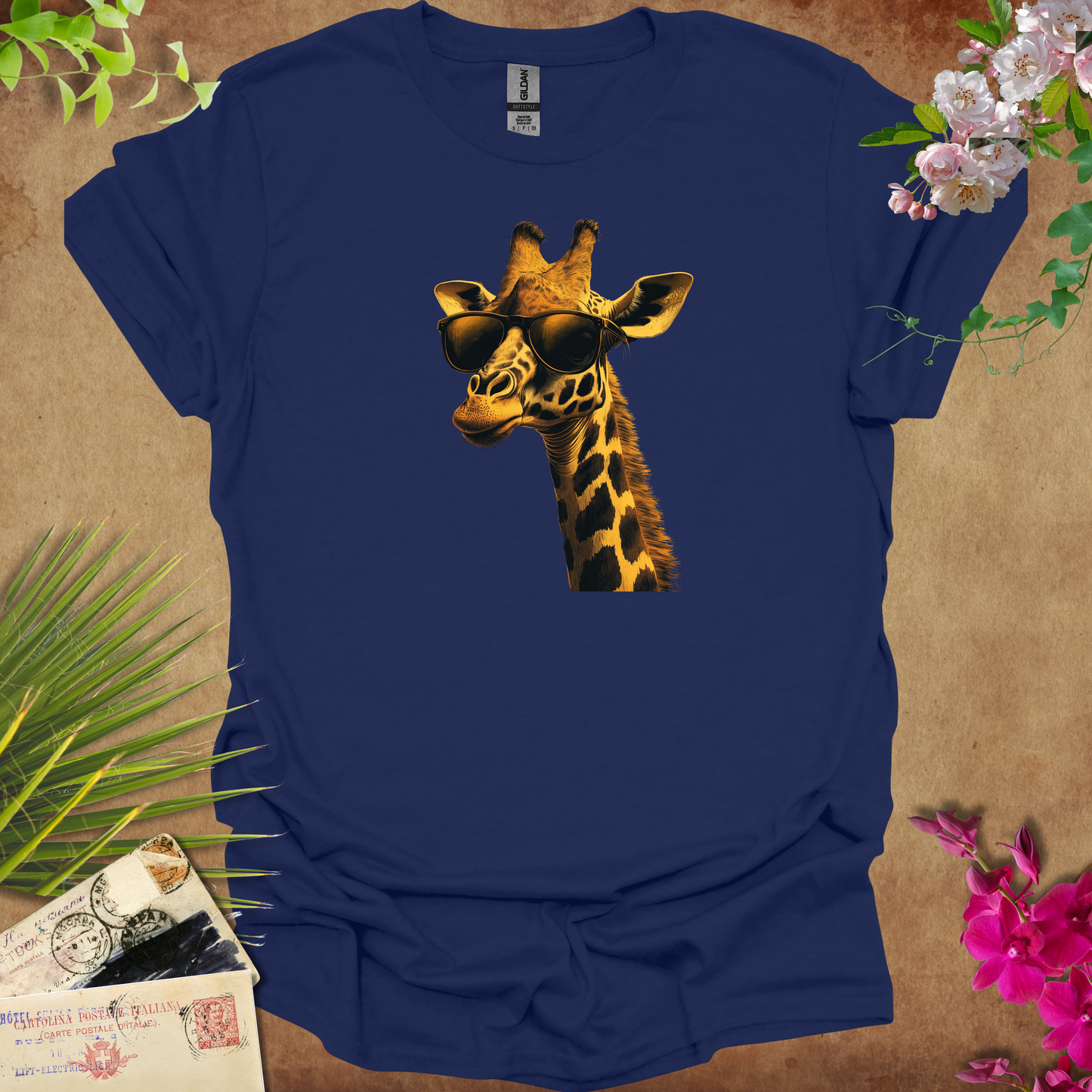 #72 Giraffe & Sunglasses T-Shirt