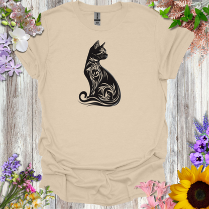 #85 Floral Cat T-Shirt