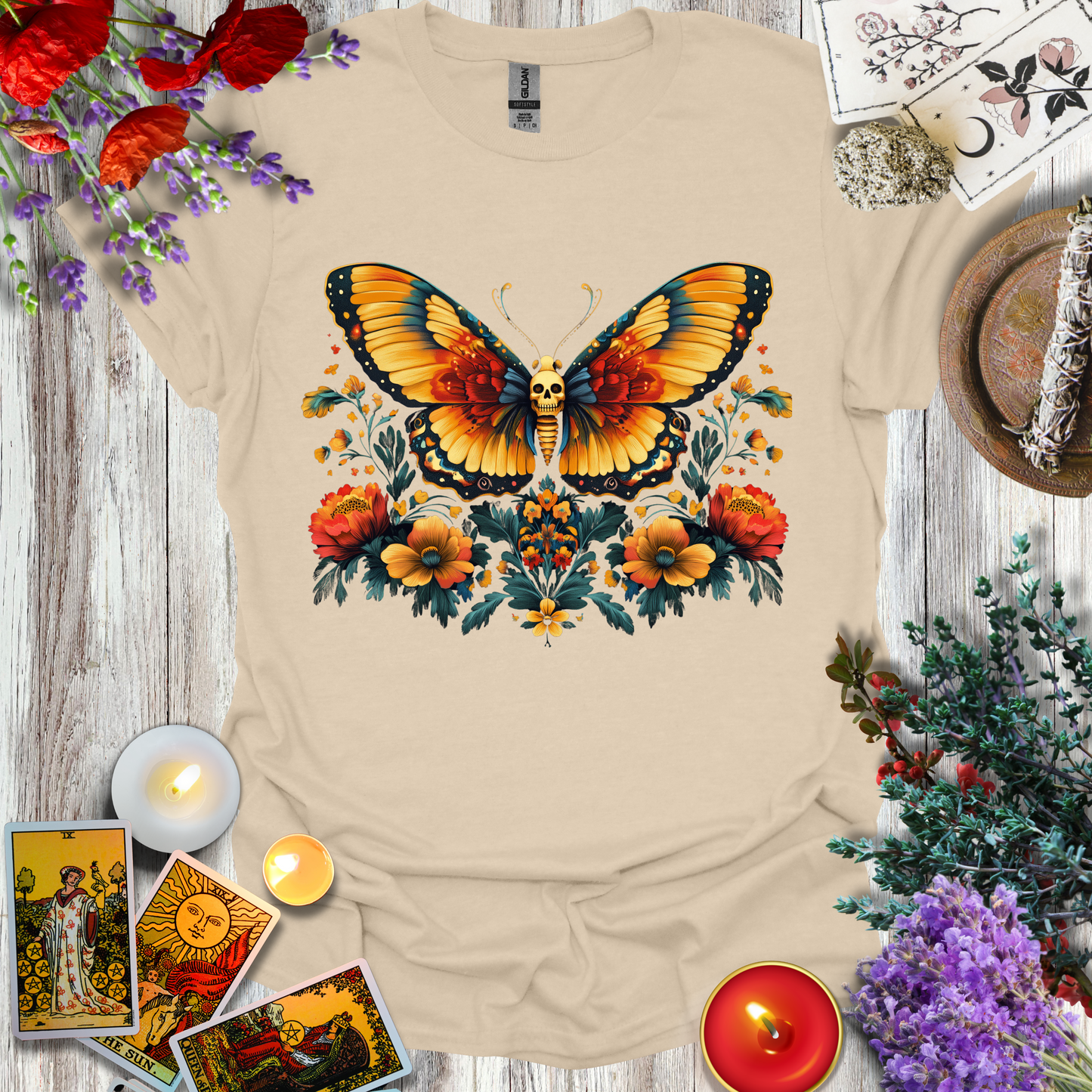 #54 Death Head Butterfly T-Shirt