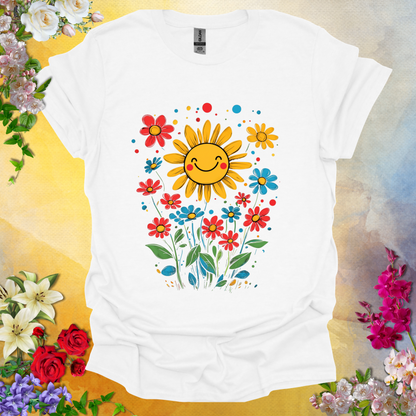 #210 Smiling Flowers T-Shirt