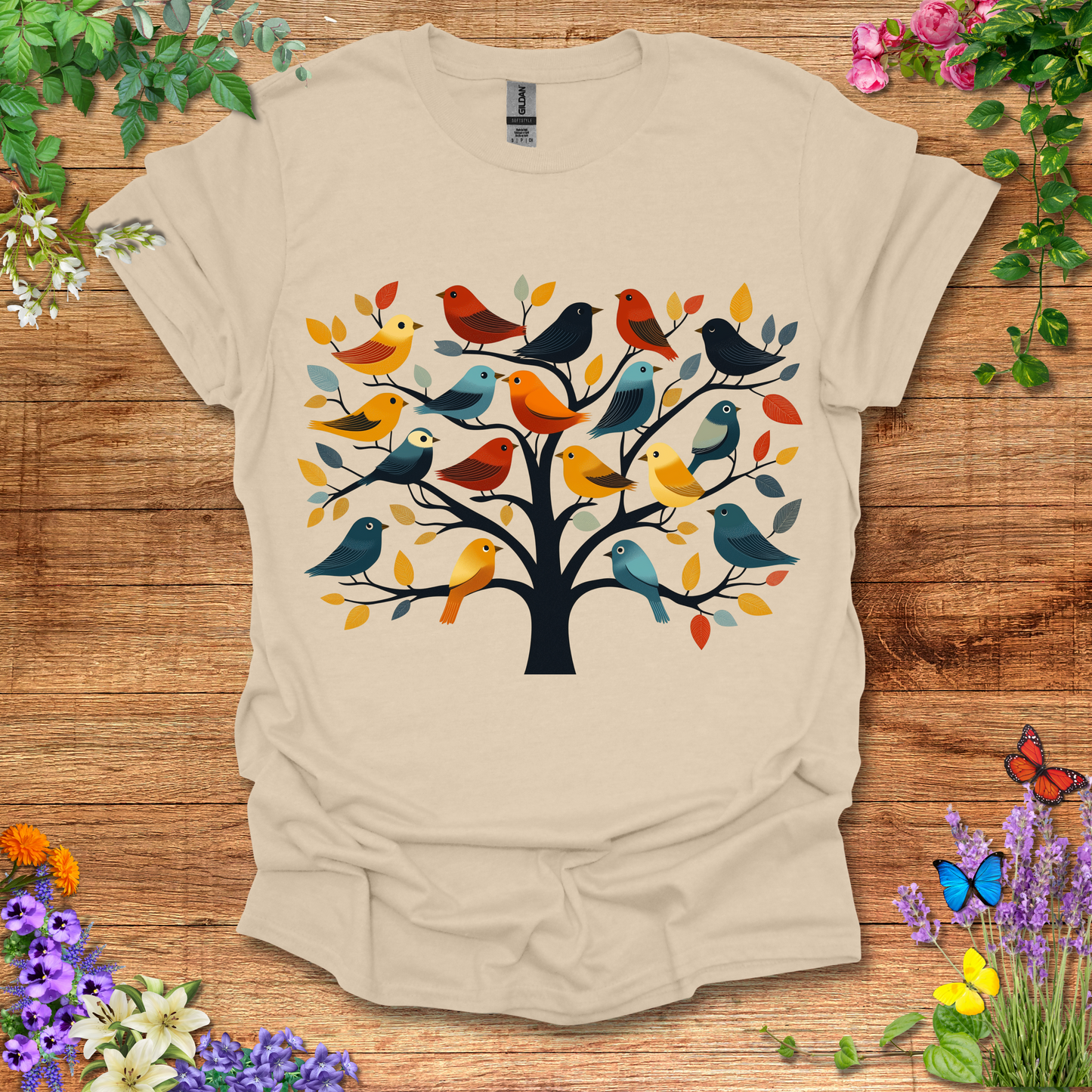 #214 Tree Birds T-Shirt