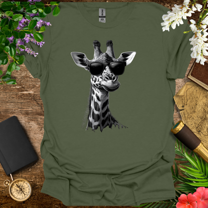 #73 Giraffe & Sunglasses T-Shirt