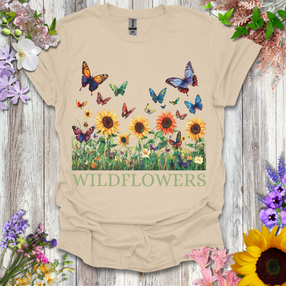 #46 Butterfly WildFlowers T-Shirt