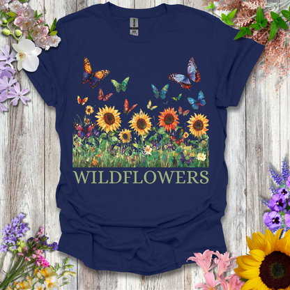 #46 Butterfly WildFlowers T-Shirt