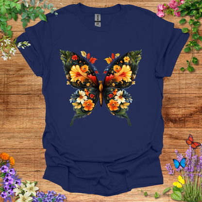 #168 Butterfly Flowers T-Shirt