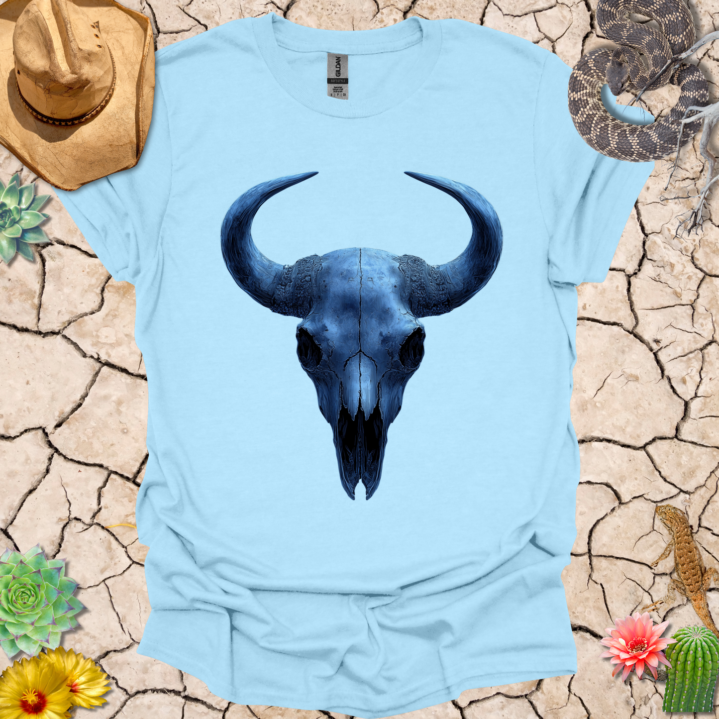 #50 Blue Buffalo Head T-Shirt