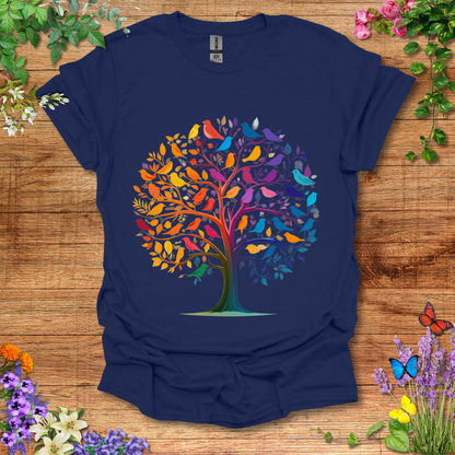 #82 Rainbow Birds & Tree T-Shirt