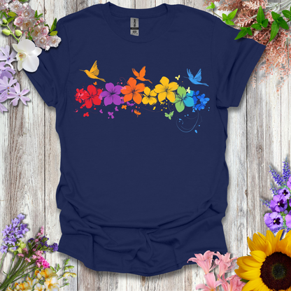 #245 Floral Birds T-Shirt