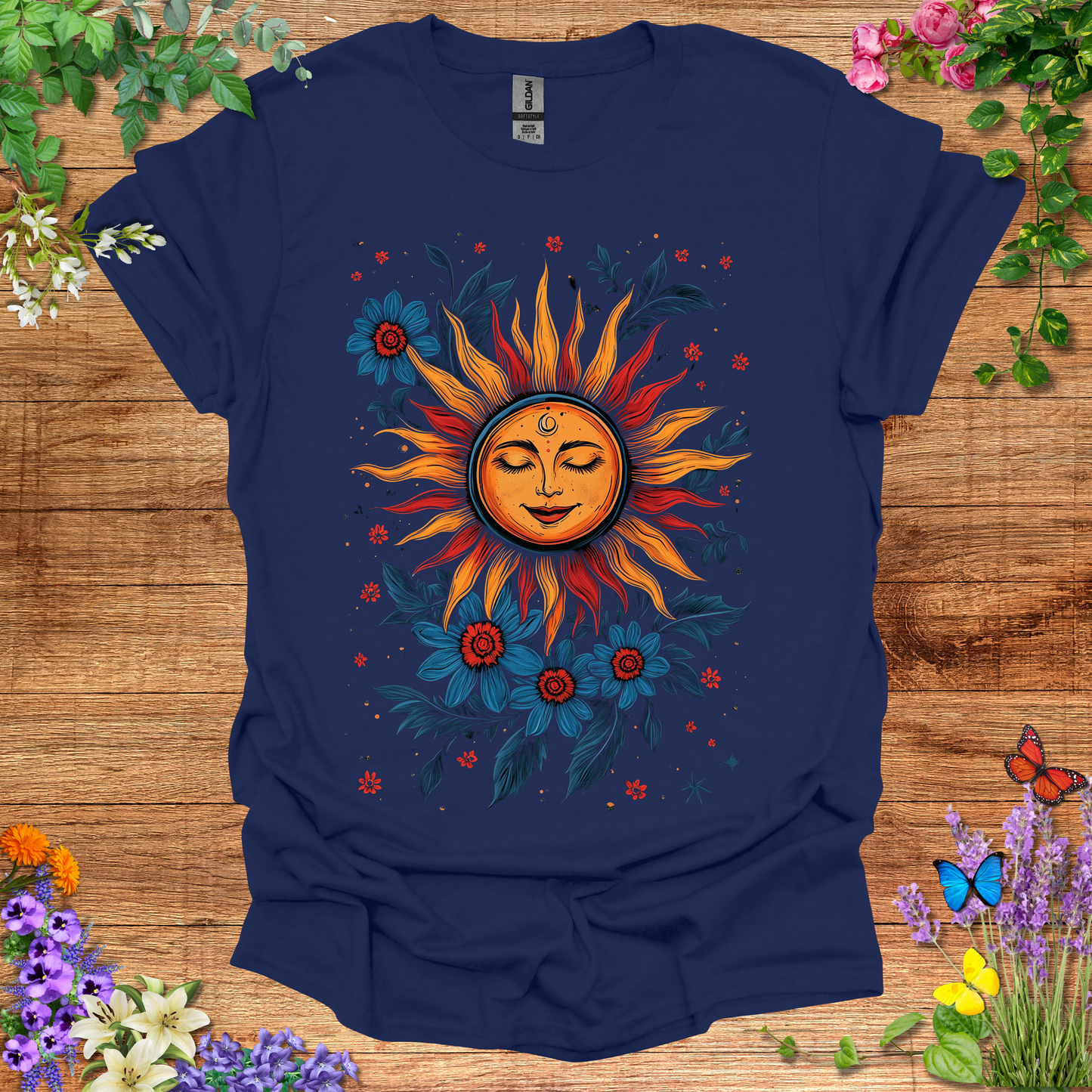 #160 Sun & Flowers T-Shirt